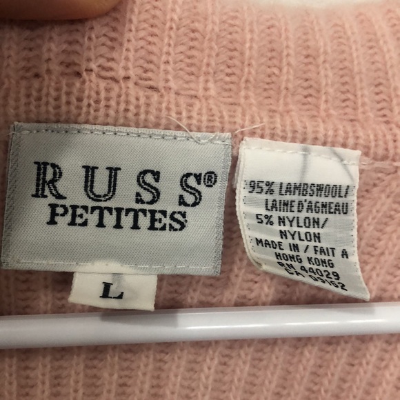 Russ pettites| Sweater| Women’s| Size L| Soft, pink, salmon, color, lambswool - Picture 16 of 17